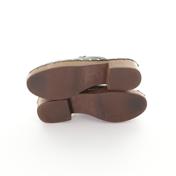 J. Crew Dakota Spazzolato Leather Tassel Black Clogs Womens 9.5M Classic Preppy - Picture 6 of 8